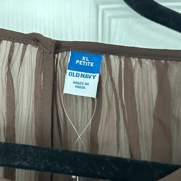 Old Navy  Brown Sheer Blouse - Picture 3 of 5